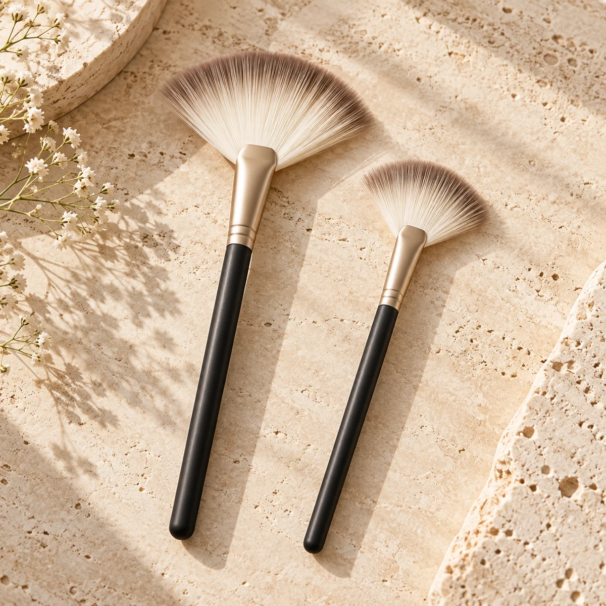 Noir fan highlighting brushes