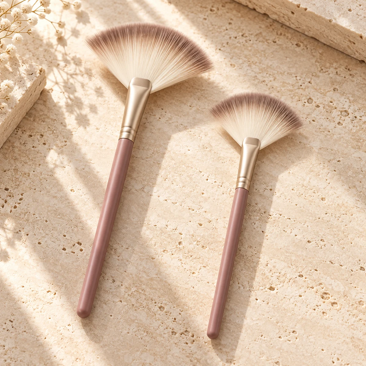 Rose fan highlighting brushes