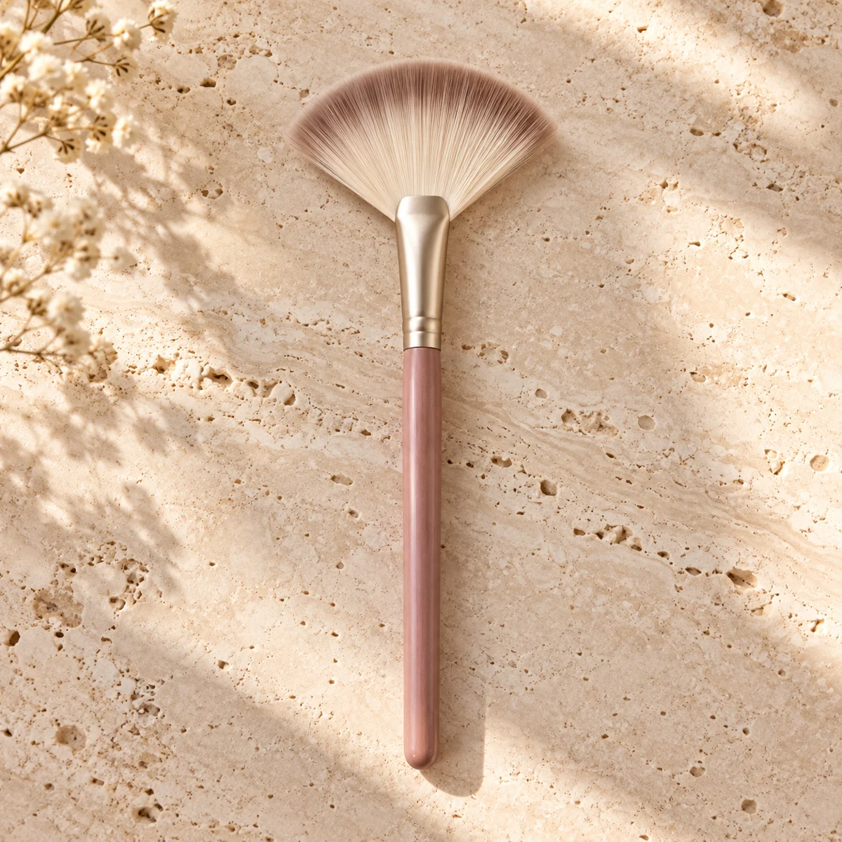 Rose Petite fan highlighting brush